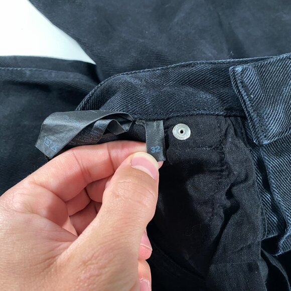 AMI Paris Heavyweight Slim Fit Straight Leg Button-Fly Jeans black mens 33x31 - Picture 5 of 11